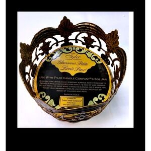 Tyler Candle Company Glamorous Petite Lion's Paw 3oz Jar Holder Antique Gold